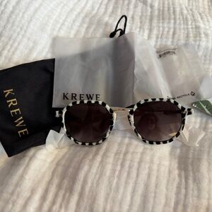 Dakota Domino and Crystal Titanium & Acetate Round Sunglasses